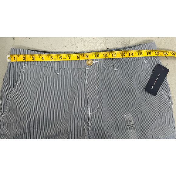 Tommy Hilfiger Hampton Chino Blue White Stripe Cropped Pants NWT Women’s Size 12 - Picture 4 of 7